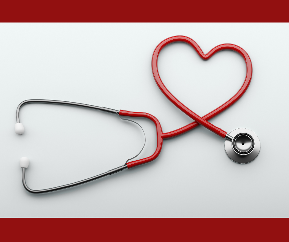 stock image of heart-shaped stethoscope